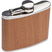 Flachmann aus Edelstahl in Holzdesign Füllvermögen 170 ml, braun Flachmann aus Edelstahl in Holzdesign Füllvermögen 170 ml, braun