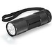 FLASHY. Taschenlampe aus Aluminium mit 9-LEDs, Schwarz