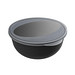 Food-Bowl ToGo, Classic, 1,0 l, schlichtes schwarz/transparent-milchig