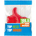 Trolli Fruchtgummi, inkl. Druck, 1er Daumen, transparente Folie Trolli Fruchtgummi, inkl. Druck, 1er Daumen, transparente Folie