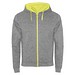 heather grau / Fluor Yellow