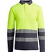 Sicherheits-Langarm-Poloshirt, XXXL, Grau/Neon-Gelb
