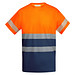 Funktionsshirt Tauri mit kurzen Ärmeln, L, navy/fluor orange