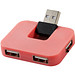 Gaia USB Hub mit 4 Anschlüssen, rosa Gaia USB Hub mit 4 Anschlüssen, rosa