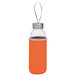 Glasflasche mit Hülle, 450 ml, orange