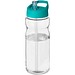 H2O Active® Eco Base 650 ml Sportflasche mit Ausgussdeckel, transparent/aquablau