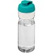 H2O Active® Eco Base 650 ml Sportflasche mit Klappdeckel, transparent/aquablau
