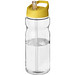 H2O Base Sportflasche mit Ausgussdeckel, 650 ml, transparent,gelb