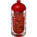 H2O Bop Sportflasche mit Stülpdeckel und Infusor, 500 ml, transparent,rot H2O Bop Sportflasche mit Stülpdeckel und Infusor, 500 ml, transparent,rot
