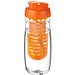 H2O Pulse Sportflasche mit Klappdeckel und Infusor, 600 ml, transparent,orange H2O Pulse Sportflasche mit Klappdeckel und Infusor, 600 ml, transparent,orange