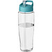 H2O Tempo Sportflasche mit Ausgussdeckel, 700 ml, transparent/aquablau