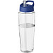 H2O Tempo Sportflasche mit Ausgussdeckel, 700 ml, transparent/blau