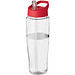 H2O Tempo Sportflasche mit Ausgussdeckel, 700 ml, transparent/rot