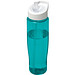 H2O Tempo Sportflasche mit Ausgussdeckel, 700 ml, aquablau/weiss