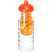 H2O Treble 750 ml Flasche mit Kuppeldeckel und Infusor, transparent,orange H2O Treble 750 ml Flasche mit Kuppeldeckel und Infusor, transparent,orange