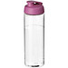 H2O Vibe Sportflasche mit Klappdeckel, 850 ml, transparent,rosa