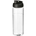H2O Vibe 850 ml Sportflasche mit Klappdeckel, transparent,schwarz H2O Vibe 850 ml Sportflasche mit Klappdeckel, transparent,schwarz