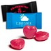 Herzbonbons im Flowpack, 3 g, Himbeerbonbon, Folie transparent, inkl. Druck