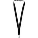 Julian Bambus Lanyard mit Sicherheitsclip, schwarz Julian Bambus Lanyard mit Sicherheitsclip, schwarz