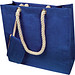 Jutetasche mit Kordelgriffen, blau