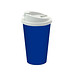 Kaffeebecher Premium Deluxe, 350 ml, standard-blau PP/weiß