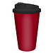 Kaffeebecher PremiumPlus, 350 ml, standard-rot/schwarz Kaffeebecher PremiumPlus, 350 ml, standard-rot/schwarz