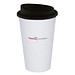 Kaffeebecher Premium, 350 ml, weiß/schwarz Kaffeebecher Premium, 350 ml, weiß/schwarz