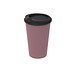 Kaffeebecher ToGo mit Deckel, 300 ml, raffiniertes rot/schwarz
