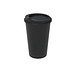 Kaffeebecher ToGo mit Deckel, 300 ml, schlichtes schwarz