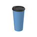 Kaffeebecher ToGo mit Deckel, 400 ml, behagliches blau/schwarz