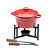 Keramik-Fondue-Set 300 ml BIG KASE, Rot