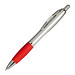 Druckkugelschreiber mit satiniertem Gehäuse, blaue Mine, rot Druckkugelschreiber mit satiniertem Gehäuse, blaue Mine, rot