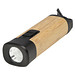 Kuma Taschenlampe aus Bambus und recyceltem RCS Kunststoff mit Karabinerhaken, natur