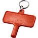 Largo Kunststoff Heizkörperschlüssel mit Schlüsselanhänger, rot