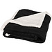 Lauren Sherpa-Plaid Fleecedecke, schwarz Lauren Sherpa-Plaid Fleecedecke, schwarz