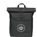 Lennon Roll-Top Recycled PU Backpack Rucksack, Schwarz