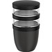 Lunchpot Ellipse 3-teilig 500 ml + 2 x 200 ml nordic black, nordic black