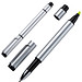 Metall-Duo Pen, schwarze Mine, silber