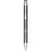 Moneta Druckkugelschreiber aus eloxiertem Aluminium, schwarze Mine, grau Moneta Druckkugelschreiber aus eloxiertem Aluminium, schwarze Mine, grau