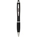 Nash RCS Stylus Kugelschreiber aus recyceltem Kunststoff mit farbigem Schaft und schwarzem Griff (schwarze Tinte), schwarz