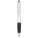 Nash Stylus Kugelschreiber mit schwarzem Griff, schwarze Mine, silber,schwarz Nash Stylus Kugelschreiber mit schwarzem Griff, schwarze Mine, silber,schwarz