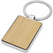 Neta rechteckiger Schlüsselanhänger aus Bambus, holz