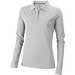 ELEVATE Damen Langarm Poloshirt Oakville, grau meliert, XXL