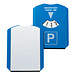 Parkscheibe Basic, blau, Deutsch-Englisch Parkscheibe Basic, blau, Deutsch-Englisch