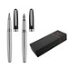 Pierre Cardin® CHRISTOPHE Set aus Rollerball Pen und Füllfederhalter, silber