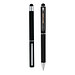 Pierre Cardin® CLAUDIE Set aus Rollerball Touchpen und Kugelschreiber Stylus, schwarz