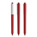 Pigra P03 Soft Touch Push Kugelschreiber, Red-White