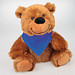 Plüschtier Teddybär Kuno mit Halstuch, blau