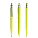 prodir® Druckkugelschreiber QS01 PMS Push, blaue Mine, gelbgrün