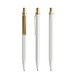 prodir QS50 PMS Push Kugelschreiber, White-Gold satin finish